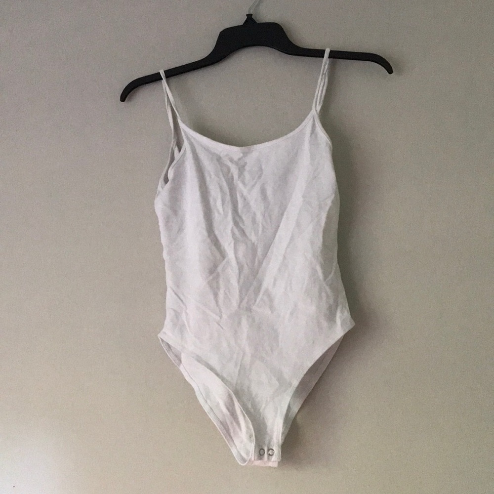 Backless white bodysuit